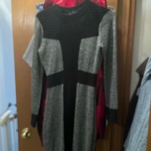 Black knit sweater dress